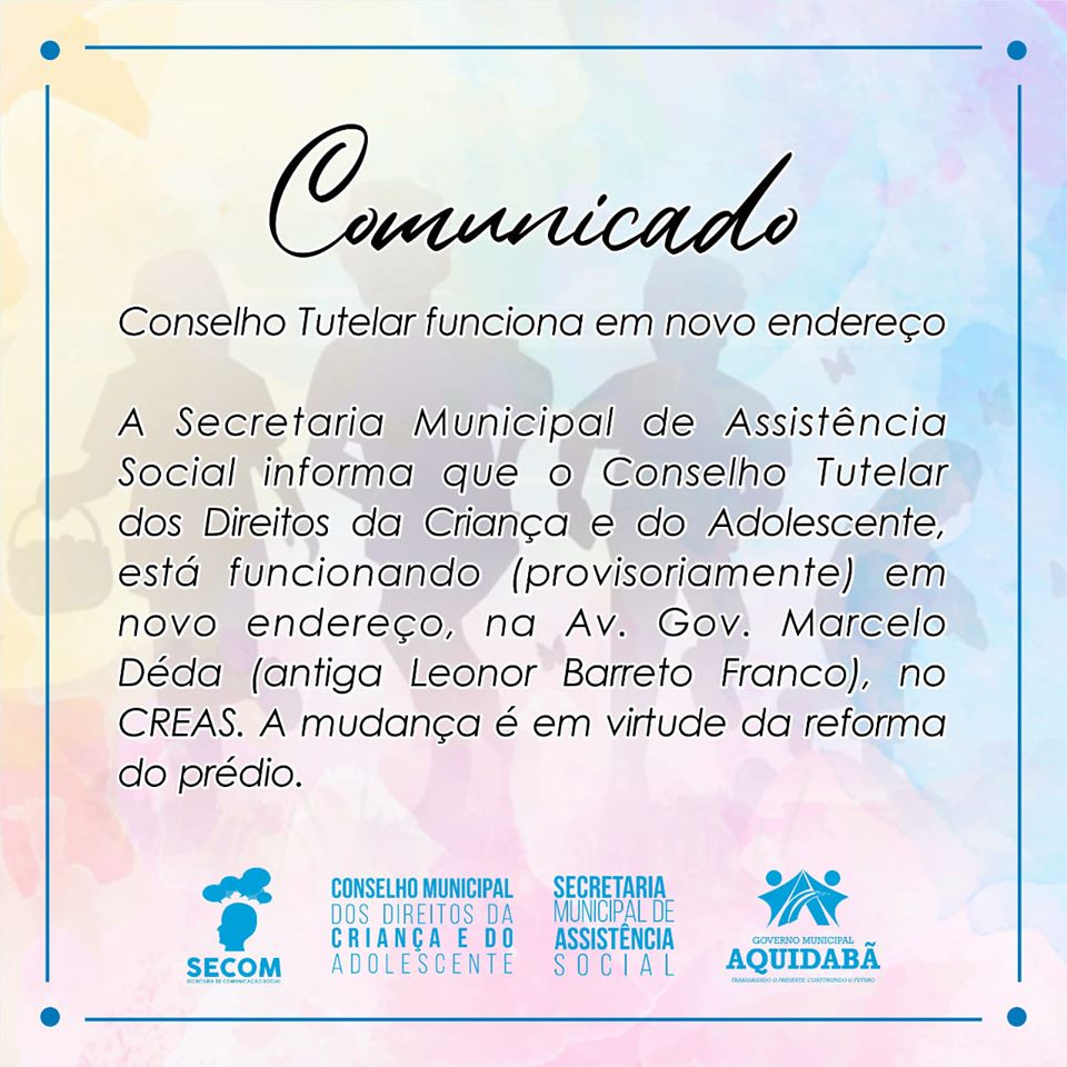 Comunicado endereço